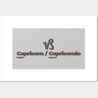 Capricorn Power Color- Grey & Brown Posters and Art